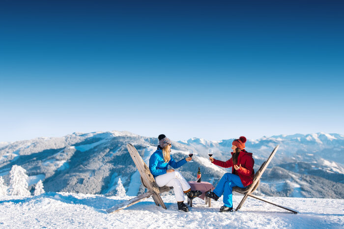 Ski and wine enjoyment for gourmets on the ski huts in Ski amadé Ski and wine enjoyment for gourmets on the ski huts in Ski amadé